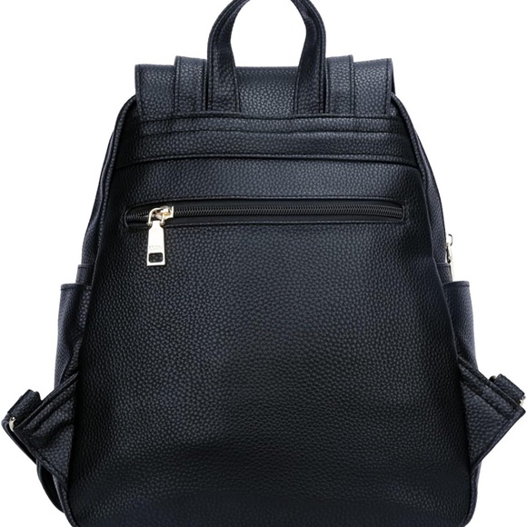 Elegant Black Quilted Backpack main image 4